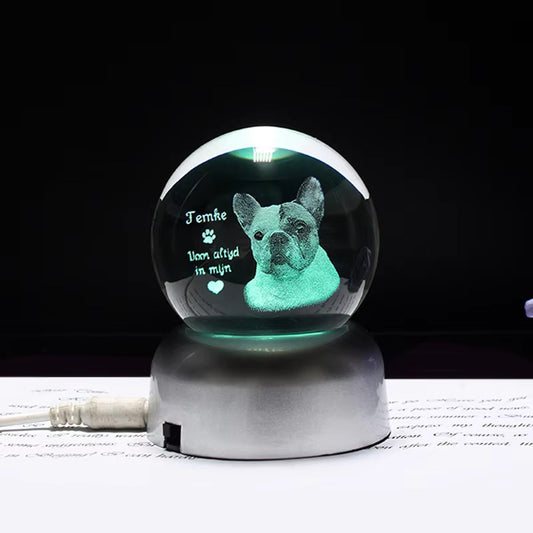 Petomized memorial crystal orbs