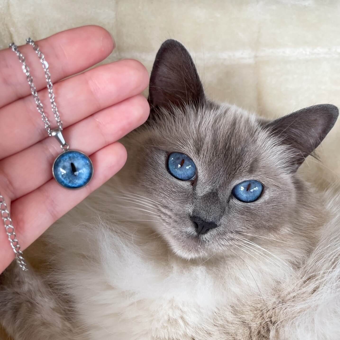 Custom Pet Eye Necklace